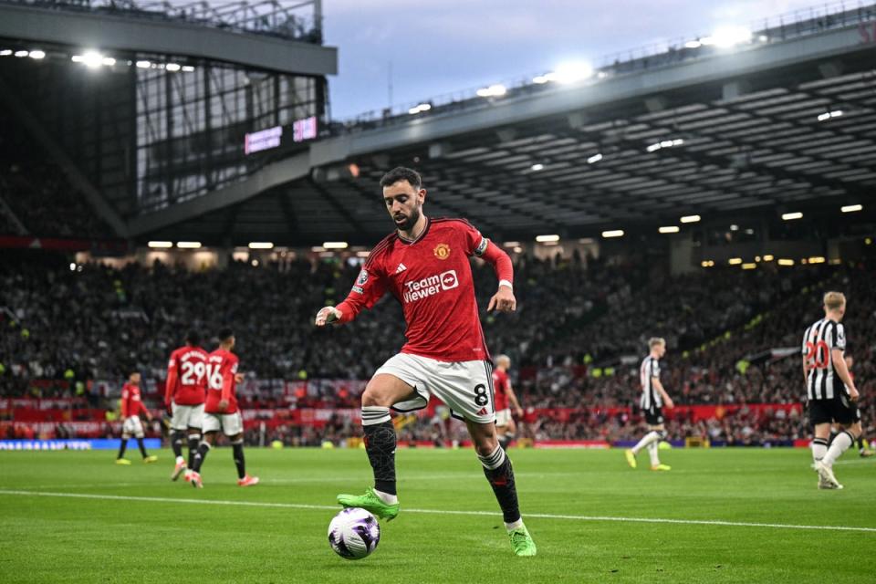 Bruno Fernandes’s return was an influential factor in Man Utd’s performance. (AFP via Getty Images)