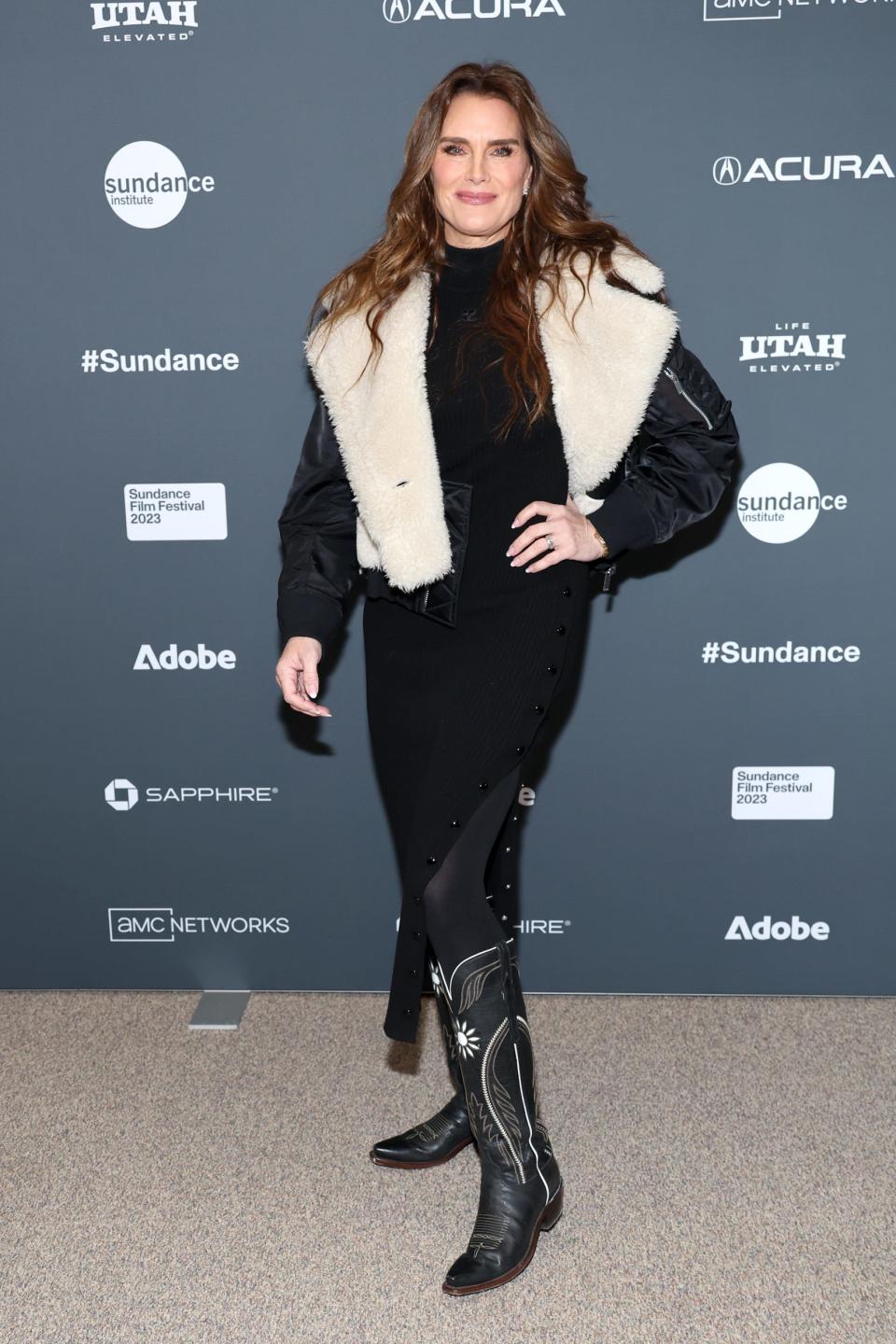 Brooke Shields attends the Sundance Film Festival premiere of "Pretty Baby: Brooke Shields," a documentary about her life, on Friday in Park City, Utah.