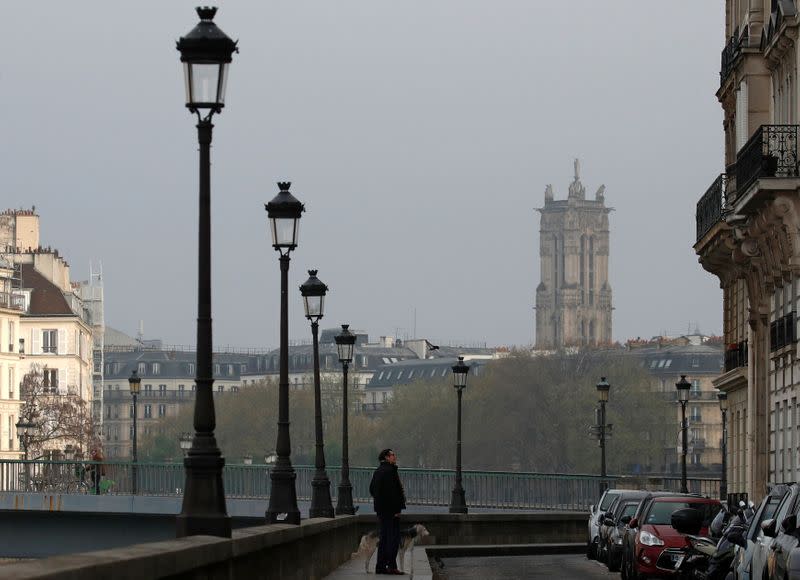 Paris during a lockdown imposed to slow the spread of the coronavirus disease (COVID-19)