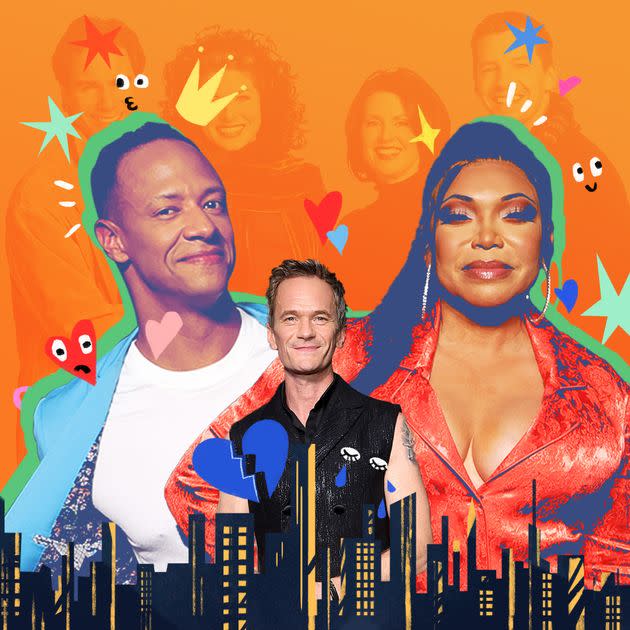 An abrupt breakup in Episode 1 sets the tone for Michael’s (Neil Patrick Harris) “starting over” journey: dating as a gay man of a certain age, and all the hell and healing that comes with it. (Photo: Illustration:Jianan Liu/HuffPost Photo: Getty Images; AP)