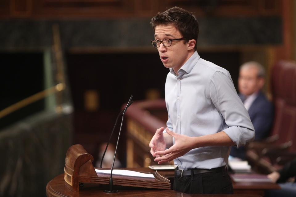 El líder de Más País, Íñigo Errejón, durante una intervención en el Congreso de los Diputados. (Foto: E. Parra / POOL / Europa Press / Getty Images).