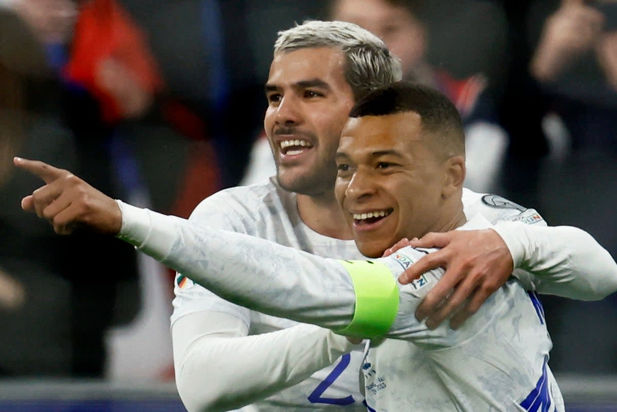 Captain fantastic: France’s new skipper Kylian Mbappe scored two superb goals in an easy win over the Netherlands in Paris  (REUTERS)