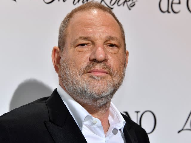 <p>YANN COATSALIOU/AFP/Getty</p> Harvey Weinstein poses during a photocall as he arrives to attend the De Grisogono Party on the sidelines of the 70th Cannes Film Festival on May 23, 2017.