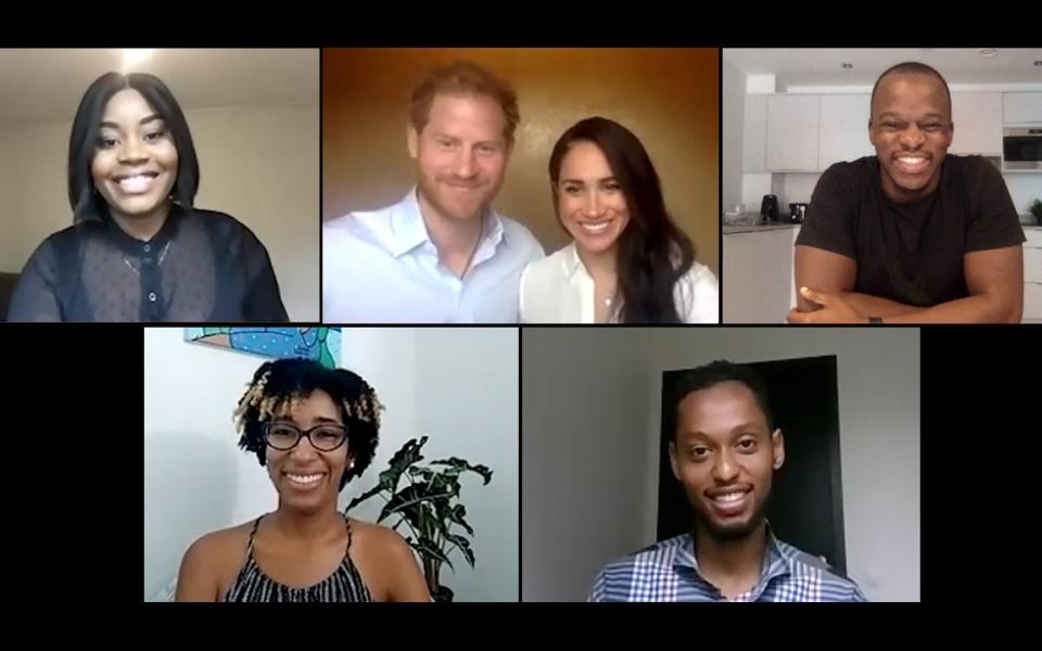 The Duke and Duchess of Sussex join the QCT via videolink - QCT