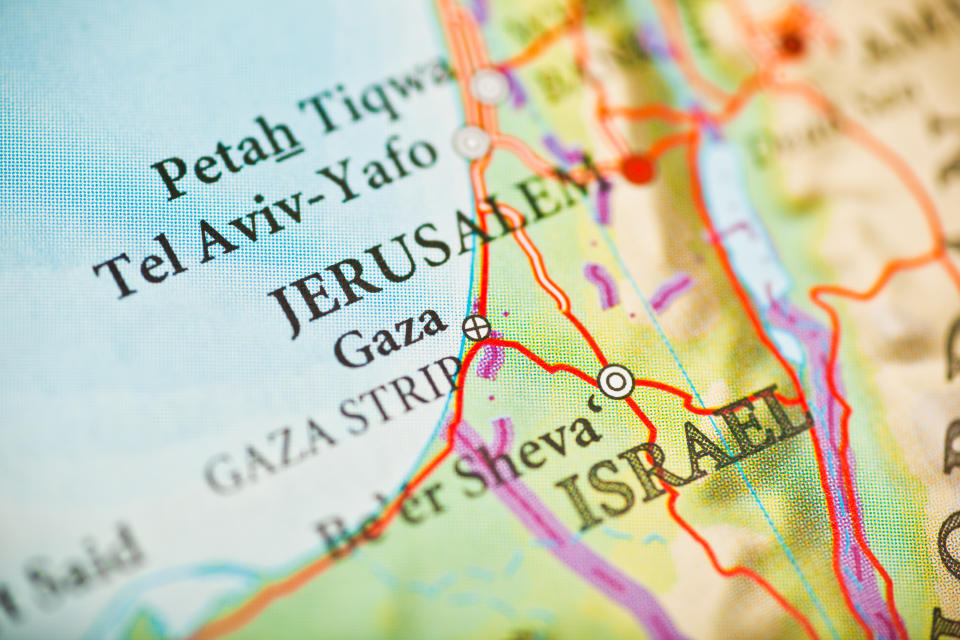 Searches for 'where is Palestine' soared with news of the Israel/Palestine conflict. (Getty)