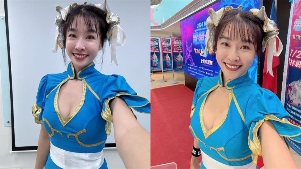 超兇春麗「衣服超緊繃」竟是小嫻！黑絲炸「SSR身材」網暈：小魔女再現