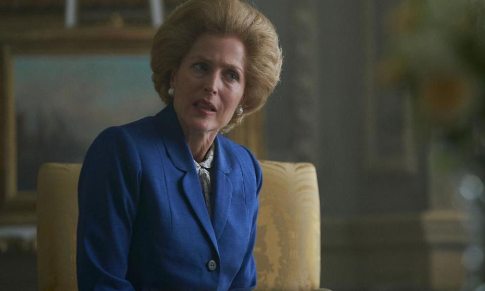 Gillian Anderson as Margaret Thatcher in The Crown, season 4.