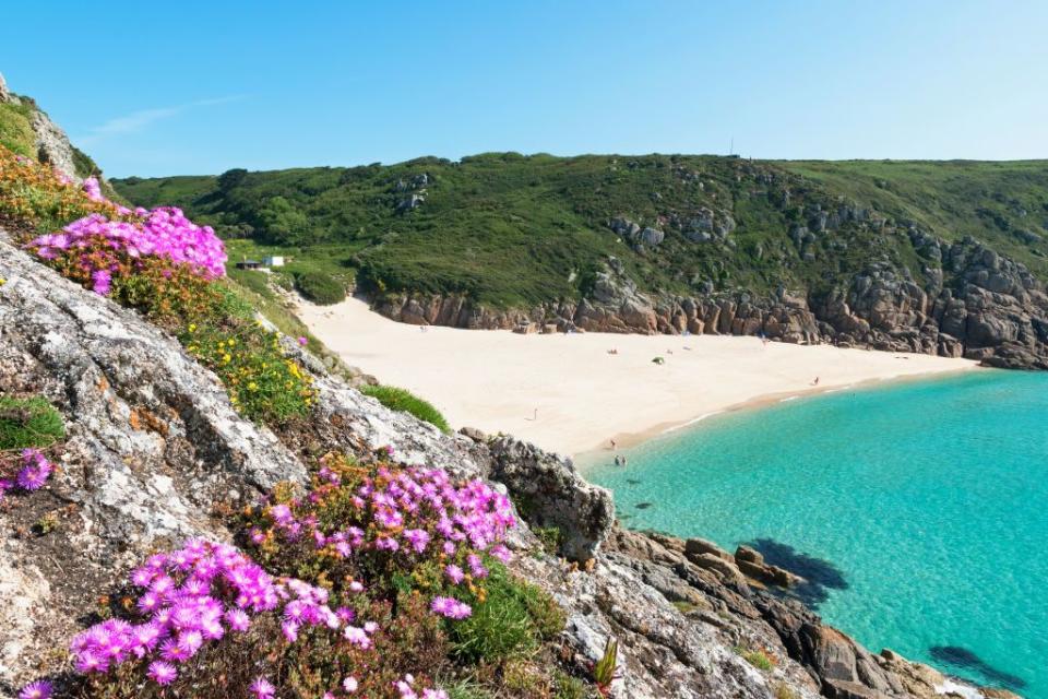 <p>Again, when it comes to stunning shorelines and beautiful landscapes, Porthcurno Beach takes the gold. With white sand and blue waters, this beach is small but precious. And it looks like the people behind Poldark thought so too, since they used this location in series two. (If you've got a good eye, you might just spot some dolphins and sharks in the water!)</p><p><a class="link " href="https://www.airbnb.co.uk/" rel="nofollow noopener" target="_blank" data-ylk="slk:FIND AN AIRBNB;elm:context_link;itc:0;sec:content-canvas">FIND AN AIRBNB</a></p>