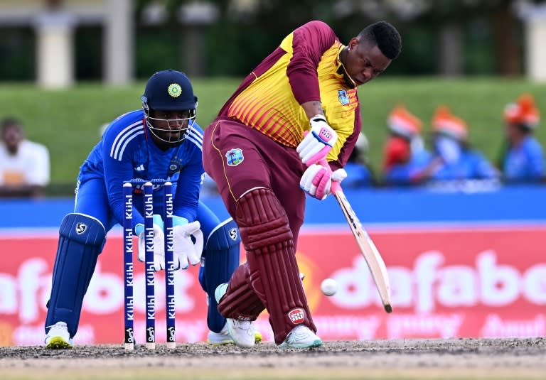 In the runs: Shimron Hetmyer on his way to 61 on Saturday (CHANDAN KHANNA)