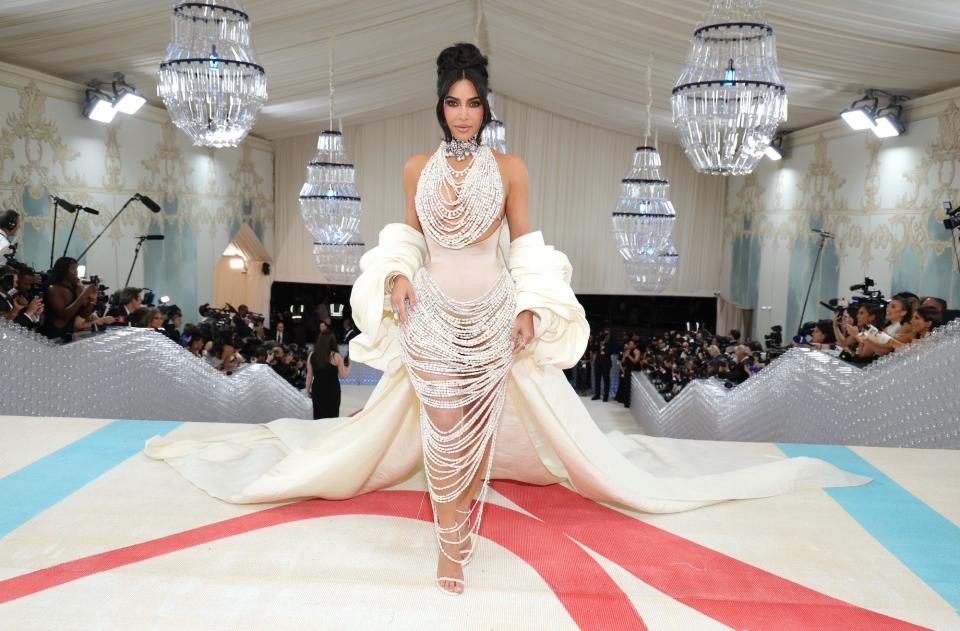 Kim Kardashian attends the 2023 Met Gala.
