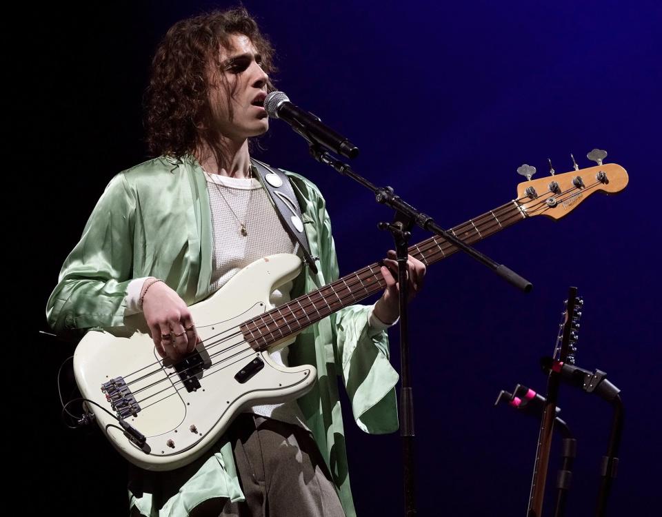 Eddie Benjamin performs onstage during the "Justice World Tour" at Pechanga Arena on February 18, 2022 in San Diego, California.