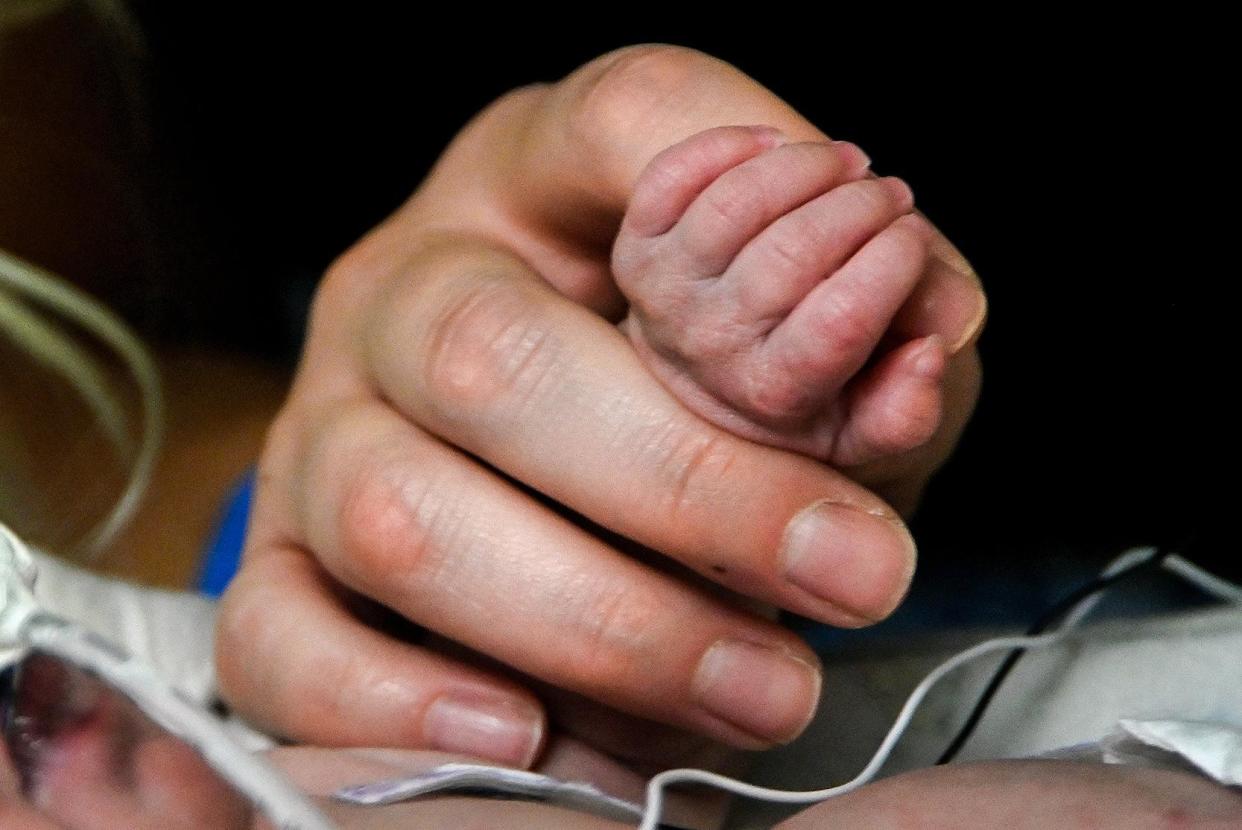 <span>A premature baby at a hospital in Iowa in 2021.</span><span>Photograph: Michael S Williamson/The Washington Post via Getty Images</span>