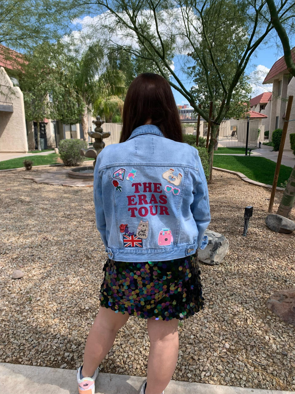 Each patch on Mia Saracusa's jacket represents a different connection she has to Swift. (Courtesy of Mia Saracusa)