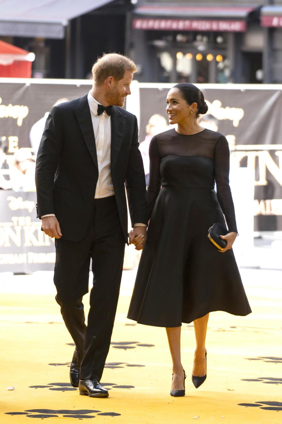 Prince Harry and Meghan attend the European Premiere of Disney's