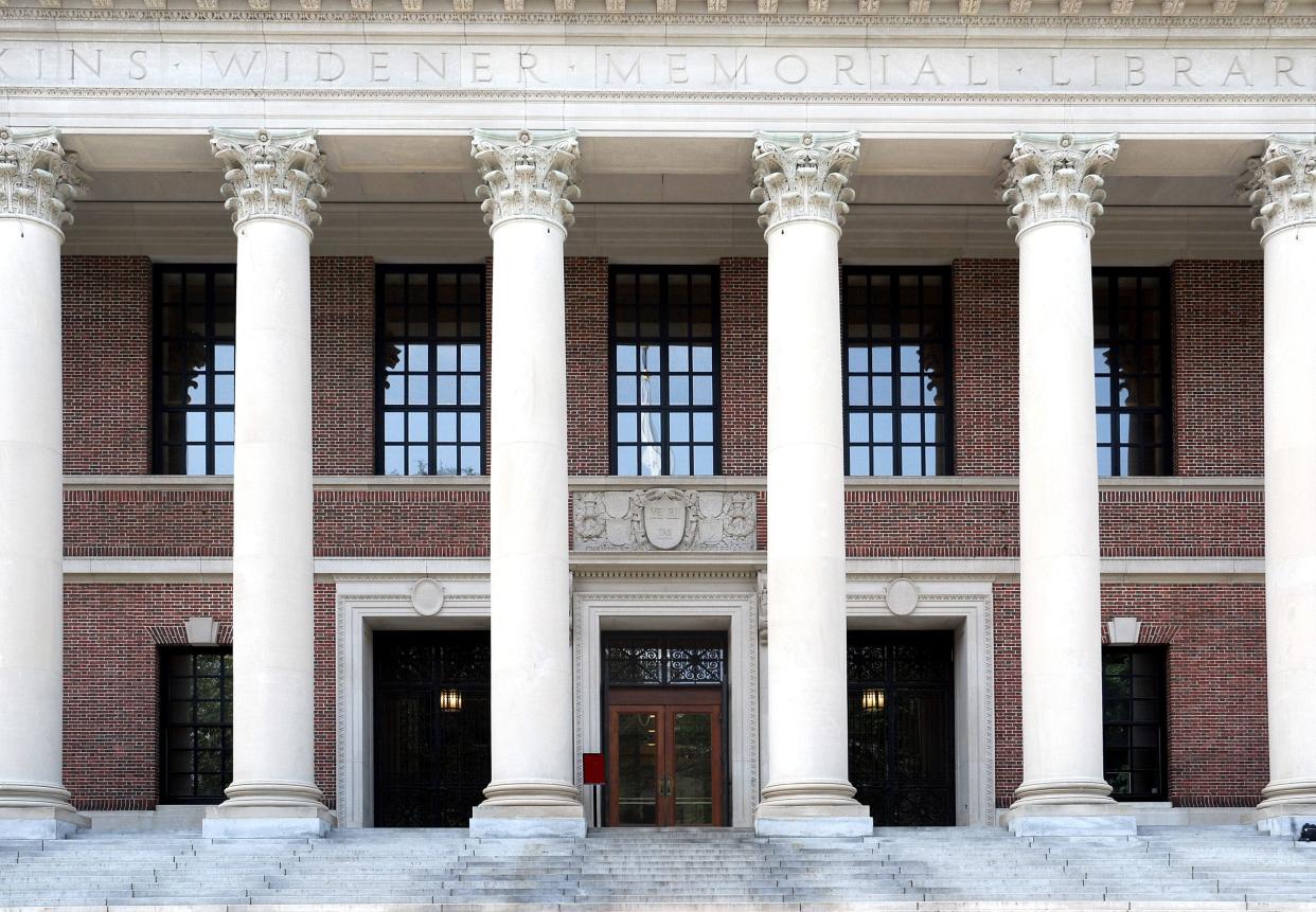 The Harry Elkins Widener Memorial Library at Harvard University.