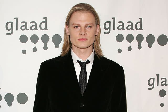 <p>Bryan Bedder/Getty </p> Actor Jeffrey Carlson attends the GLAAD Media Awards in 2007.