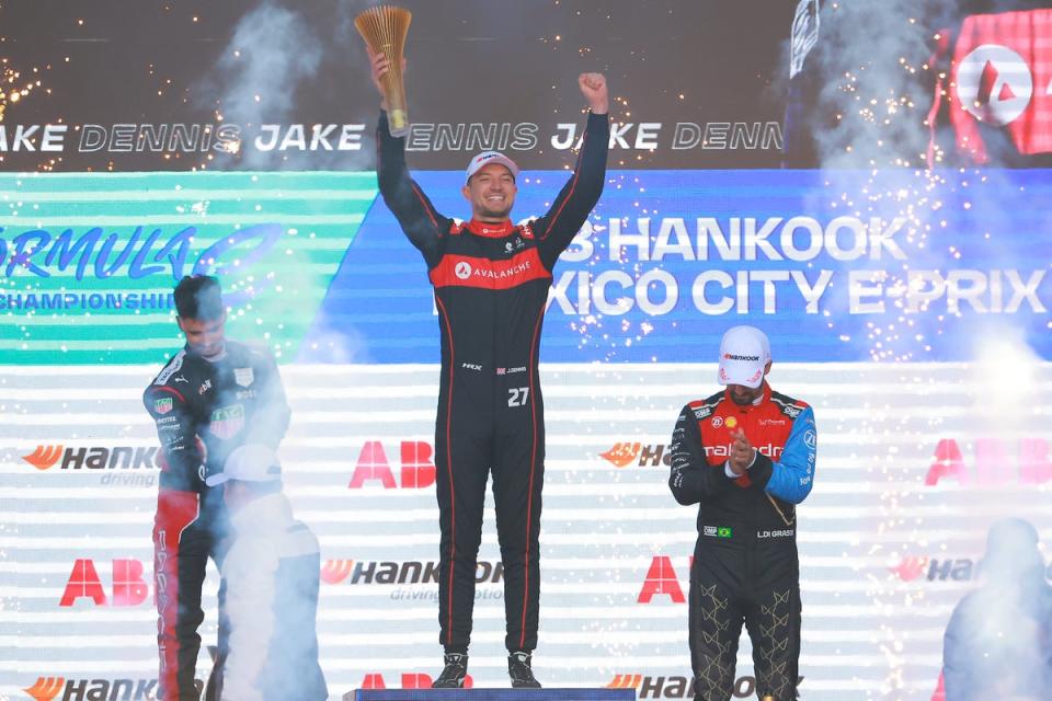 Jake Dennis claimed victory at the 2023 Hankook Mexico City E-Prix (Getty Images)