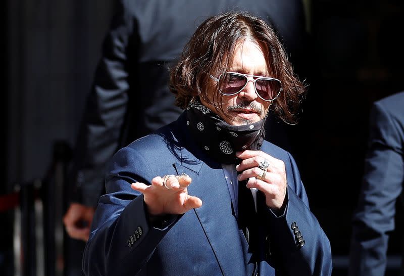 Actor Johnny Depp at the High Court in London