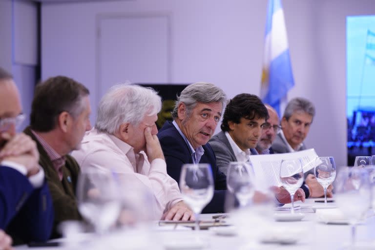 Integrantes de la cadena en la reunión con Rodríguez Larreta