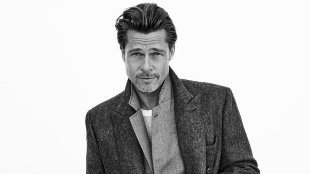 Brad Pitt Models in Brioni's New Black and White Campaign