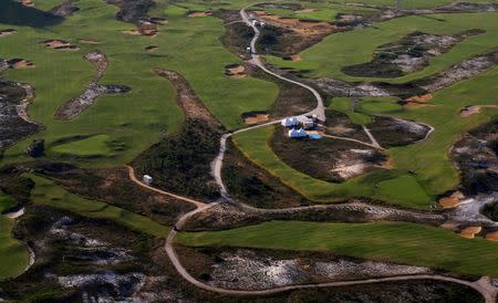 An aerial view shows the 2016 Rio Olympics golf venue in Rio de Janeiro, Brazil, July 16, 2016. Picture taken July 16, 2016. REUTERS/Ricardo Moraes