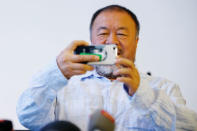 Chinese artist and free-speech advocate Ai Weiwei attends a news conference ahead of an exhibition titled "Ai Weiwei: By the way, it's always the others" at the Musee Cantonal des Beaux Arts in Lausanne, Switzerland September 20 2017. REUTERS/Pierre Albouy