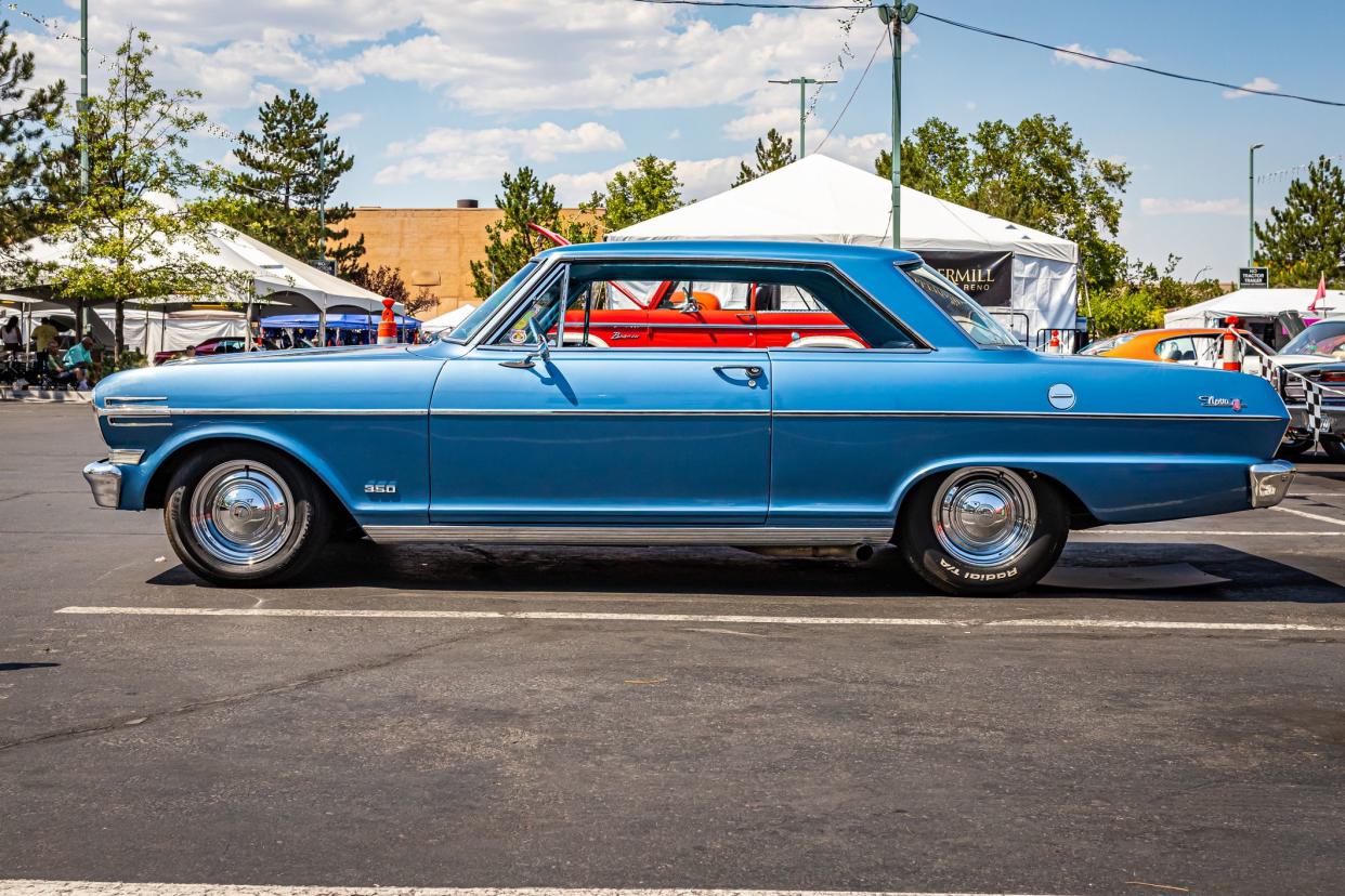 Reno, NV - August 3, 2021: 1962 Chevrolet Chevy II Nova 400 hardtop coupe at a local car show.