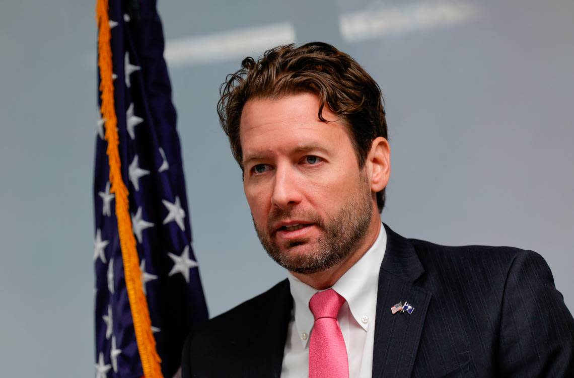 Democratic candidate for South Carolina Governor Joe Cunningham during a press conference in Columbia on Wednesday, Oct. 26, 2022.