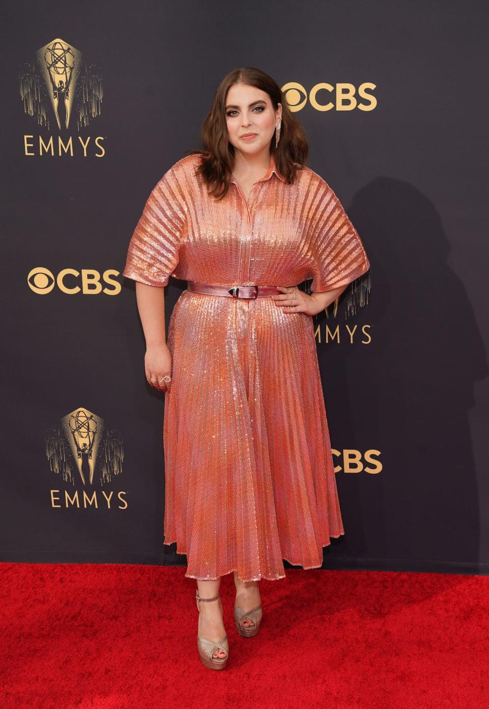 Beanie Feldstein at the 2021 Emmys.