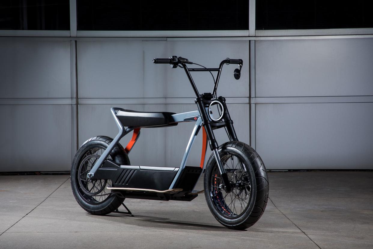 Harley-Davidson says it's introducing more electric motorcycles, like this concept bike from the company, aimed at new riders.