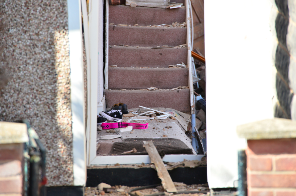 Dust and rubble now litter the family's home (SWNS)