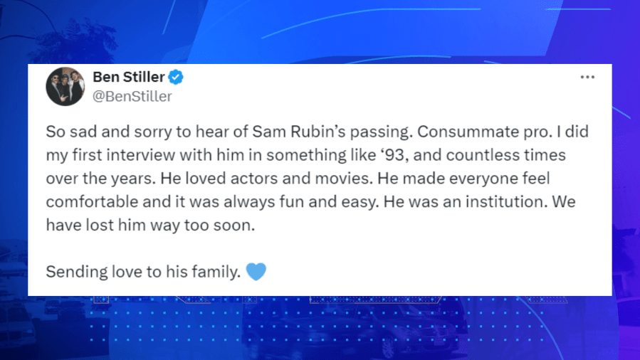 Ben Stiller on Sam Rubin