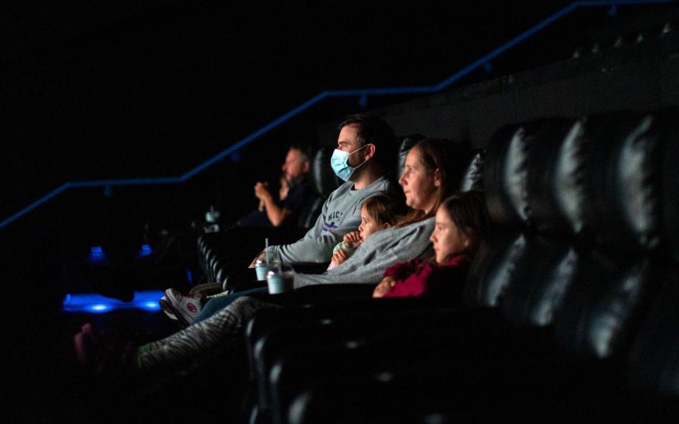 Cinema goers at Showcase Cinema in Bluewater Shopping Centre, Dartford on July 4 - Will Oliver/EPA