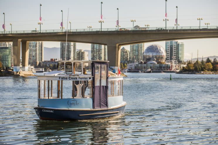 Hop onto a False Creek Ferry for a small ride onto Granville Island which is a vibrant arts and culture hub[TOURISM VANCOUVER]