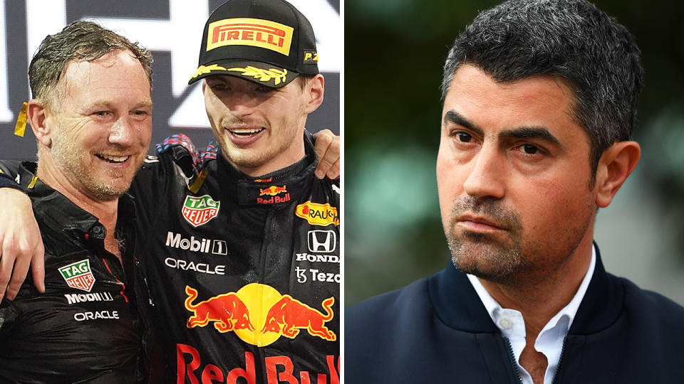 The FIA has launched an investigation into the final laps of the F1 season finale in Abu Dhabi, after Red Bull's Max Verstappen was able to capitalise on a late safety car called for by race director Michael Masi. Pictures: Getty Images