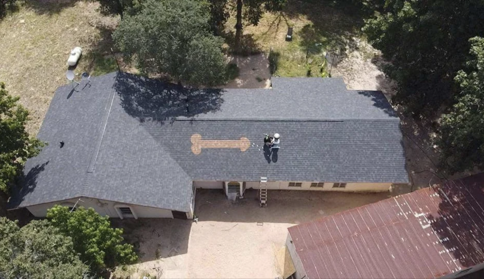 a penis on someone's roof