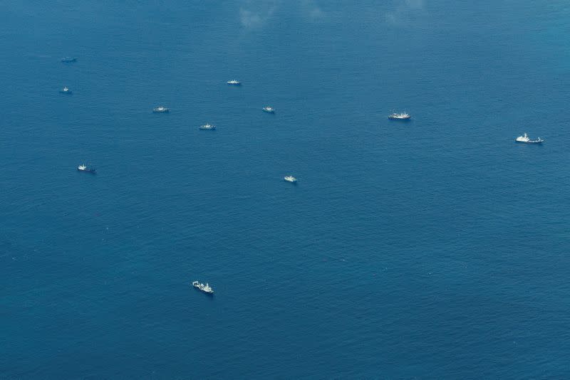 Philippine Coast Guard flyby over the South China Sea