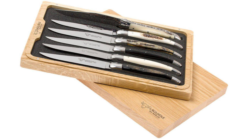 Laguiole en Aubrac Mixed-Horn Steak Knives