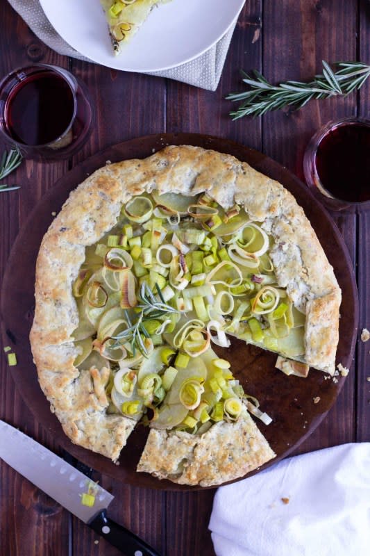 <p>Fork in the Kitchen</p><p>A hearty pistachio crust topped with tangy goat cheese, rosemary, potatoes and savory leeks.</p><p><strong>Get the recipe: <a href="https://www.forkinthekitchen.com/potato-leek-and-rosemary-galette-with-pistachio-crust/" rel="nofollow noopener" target="_blank" data-ylk="slk:Potato, Leek, and Rosemary Galette with Pistachio Crust;elm:context_link;itc:0;sec:content-canvas" class="link rapid-noclick-resp"><em>Potato, Leek, and Rosemary Galette with Pistachio Crust</em></a></strong></p>