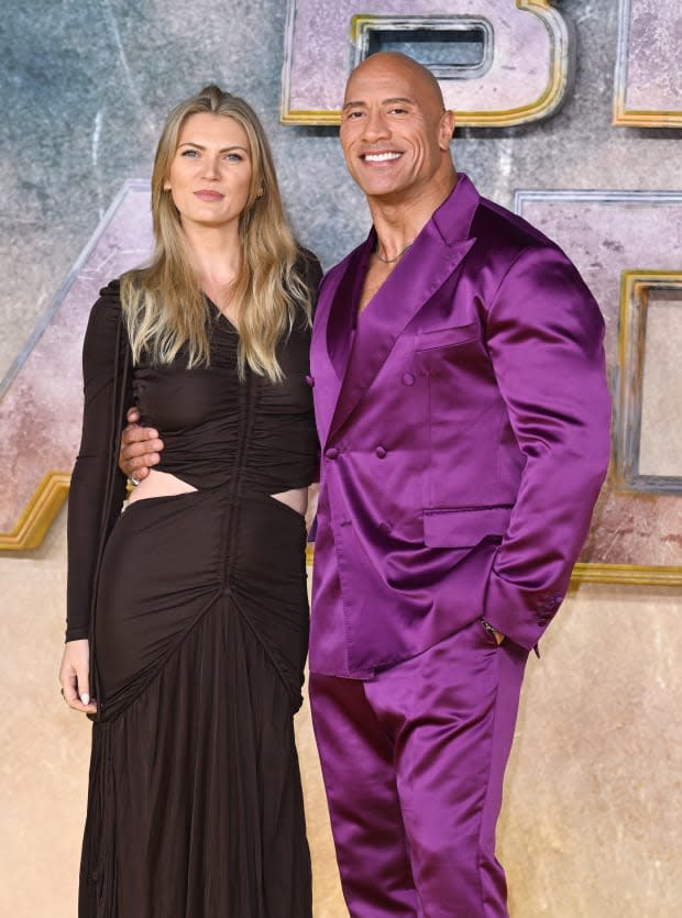 Ella Loudon and Dwayne Johnson <p><a href="https://www.gettyimages.com/detail/1434562859" rel="nofollow noopener" target="_blank" data-ylk="slk:Karwai Tang/Getty Images;elm:context_link;itc:0;sec:content-canvas" class="link ">Karwai Tang/Getty Images</a></p>