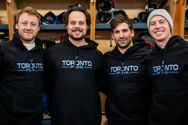 <p>Toronto Maple Leafs/Instagram</p> From left: Morgan Reilly, Auston Matthews, John Tavares, and Mitch Marner