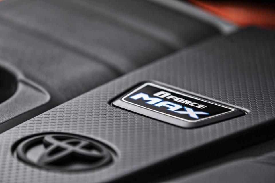 toyota i force max hybrid branding badge