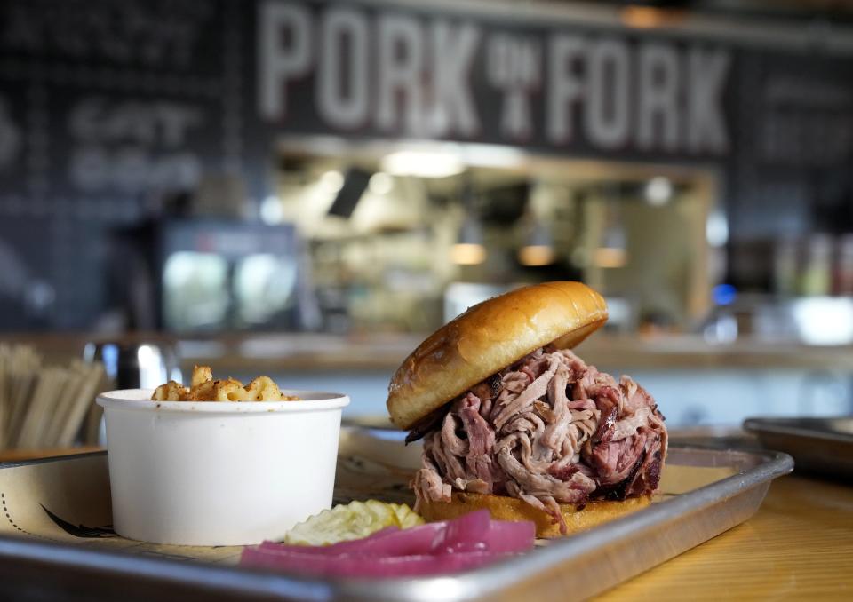 Pork on a Fork is one of eight local vendors that were chosen to serve from their food truck at State Farm Stadium on Super Bowl Sunday. Pulled pork sandwiches with mac-n-cheese are one of the dishes that they will be serving up that Sunday.