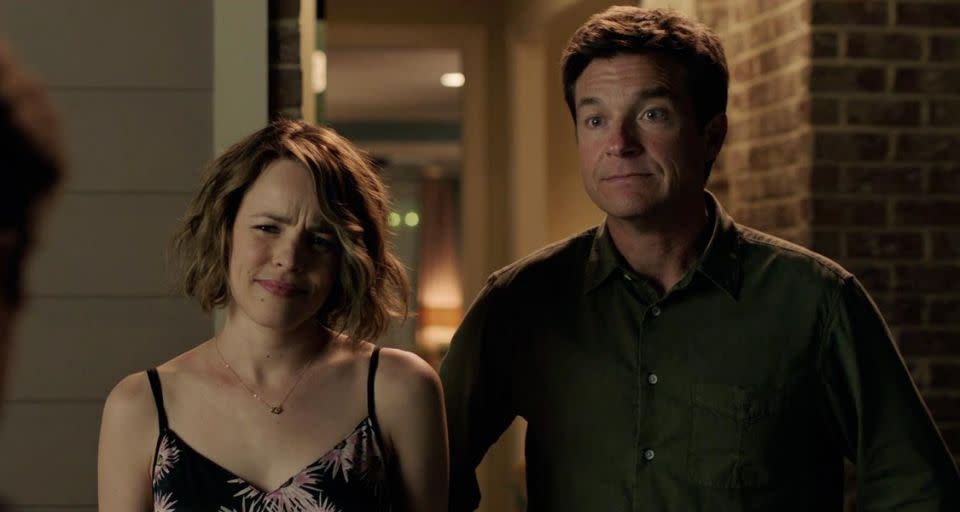 Jason Bateman and Rachel McAdams both said onset they shared a lot of laughs together during filming. Source: Supplied