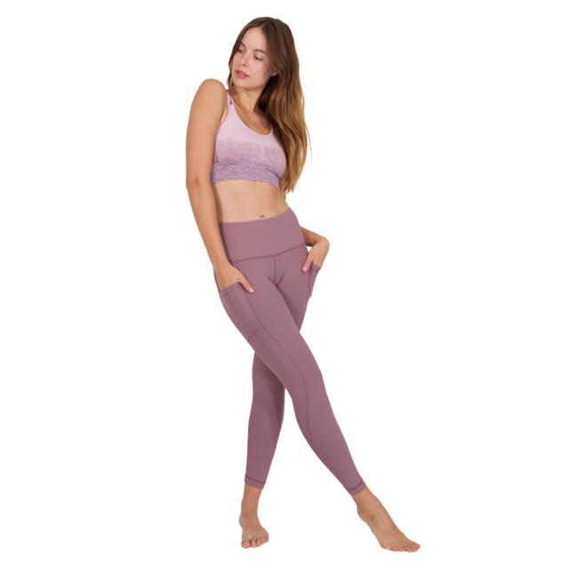 90 Degree By Reflex Cire Mesh Panel High Rise Capri Leggings In