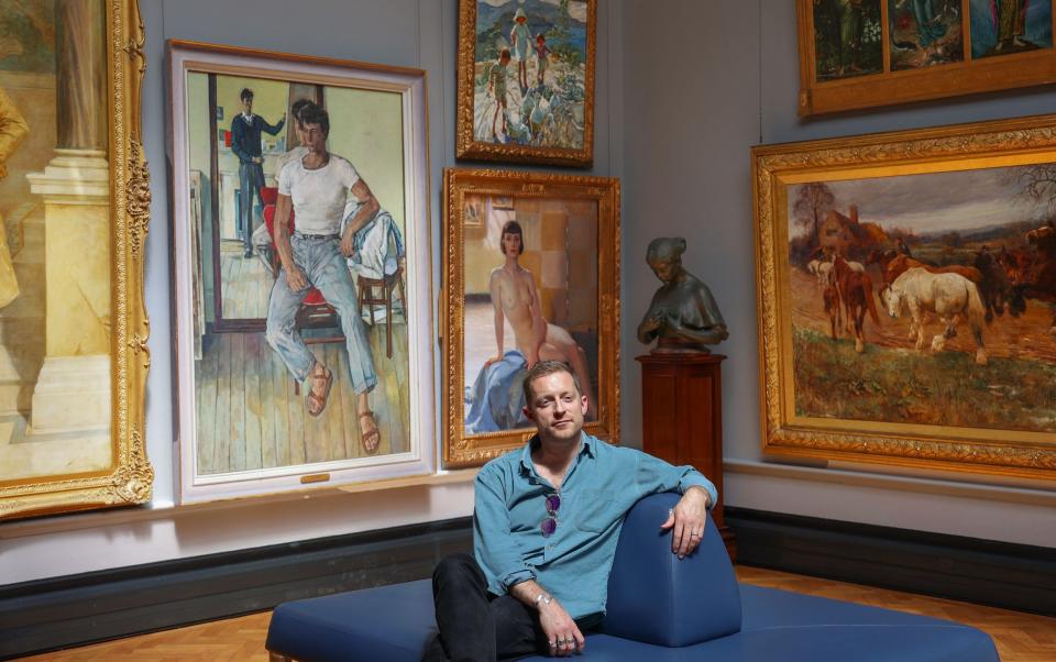 Travel writer Gavin Haines at the Russell-Coates Art Gallery and Museum