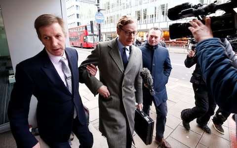 Cambridge Analytica chief executive Alexander Nix arrives at work yesterday - Credit: Reuters