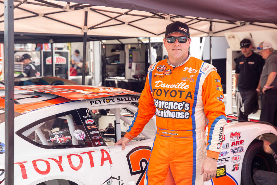 Peyton Sellers, driver of the Clarence‘s Steakhouse and Danville Toyota #26 car, during the NASCAR Advanced Auto Parts Weekly Series at Dominion Raceway on September 18, 2021 in Woodford, Virginia. (Parker Michels-Boyce/NASCAR)