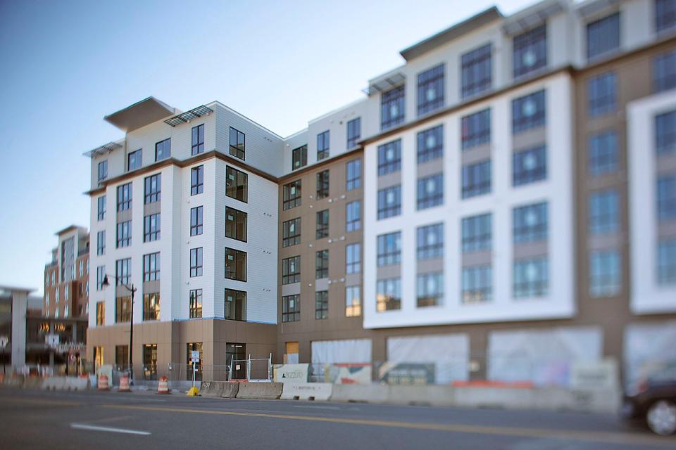 The Abby development on Hancock Street at the North Quincy MBTA Station on Thursday, Feb. 2, 2023.