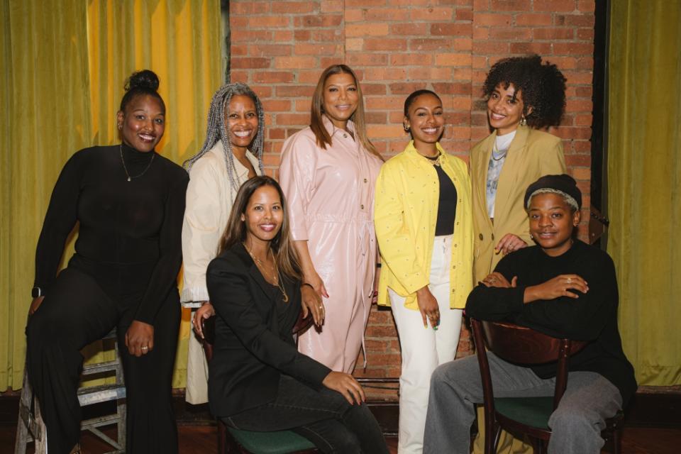 Queen Latifah with the Queen Collective filmmakers.